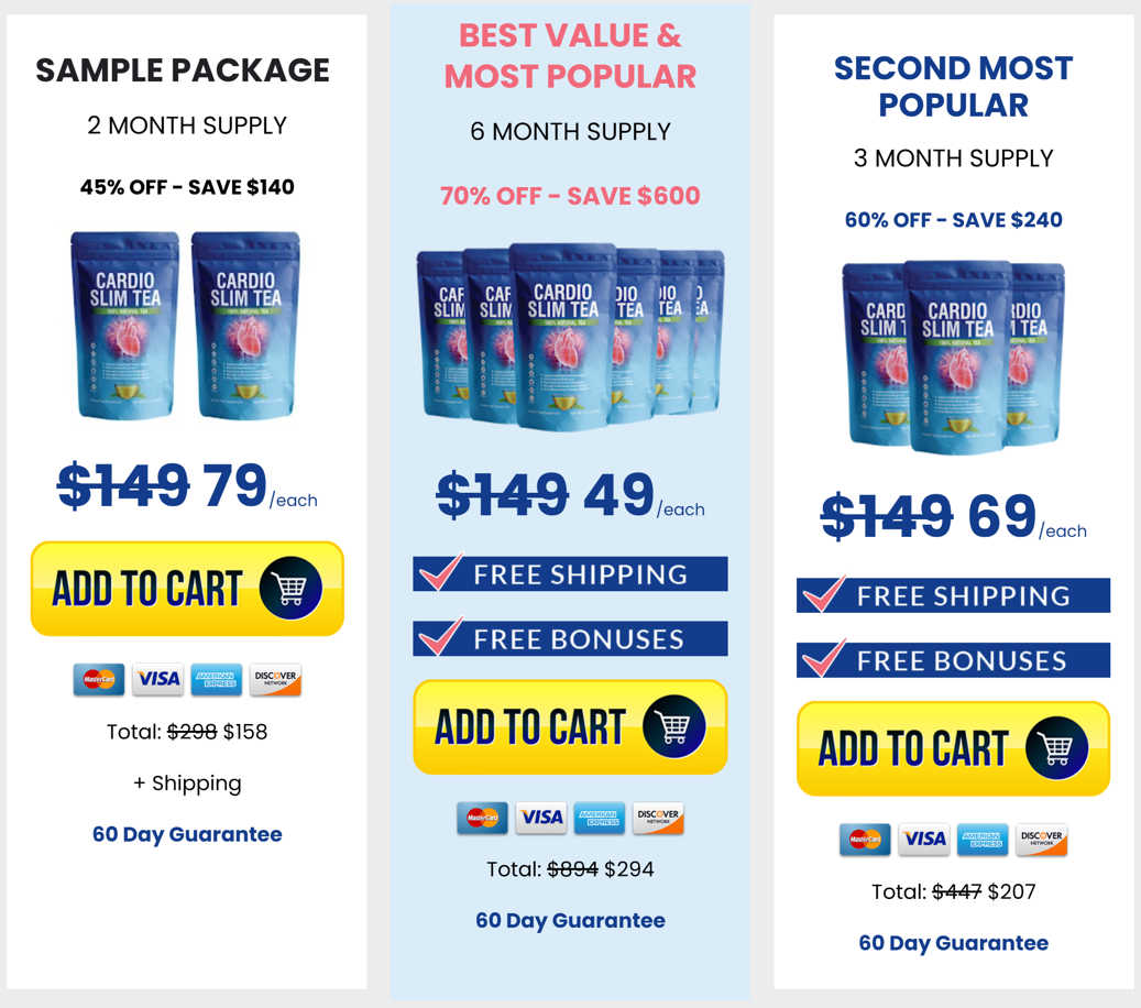 Cardio Slim Tea Price 1